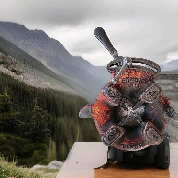 Ridgid DIE Head WITH Dies 1/8” To 2” Plumber’s Universal Threading Machine - Picture 4 of 8